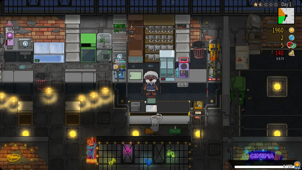 Gameplay: drink preparation and service