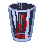 Glass with blood