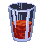 Glass with chemical and blood