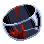 Vase filled with blood